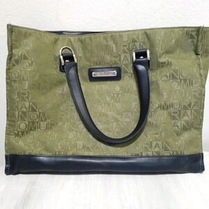 Green black Murano tote bag
